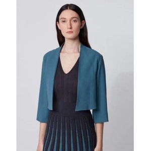 NWT BOSS Blazer Jacket Janolie Cropped Teal US 4